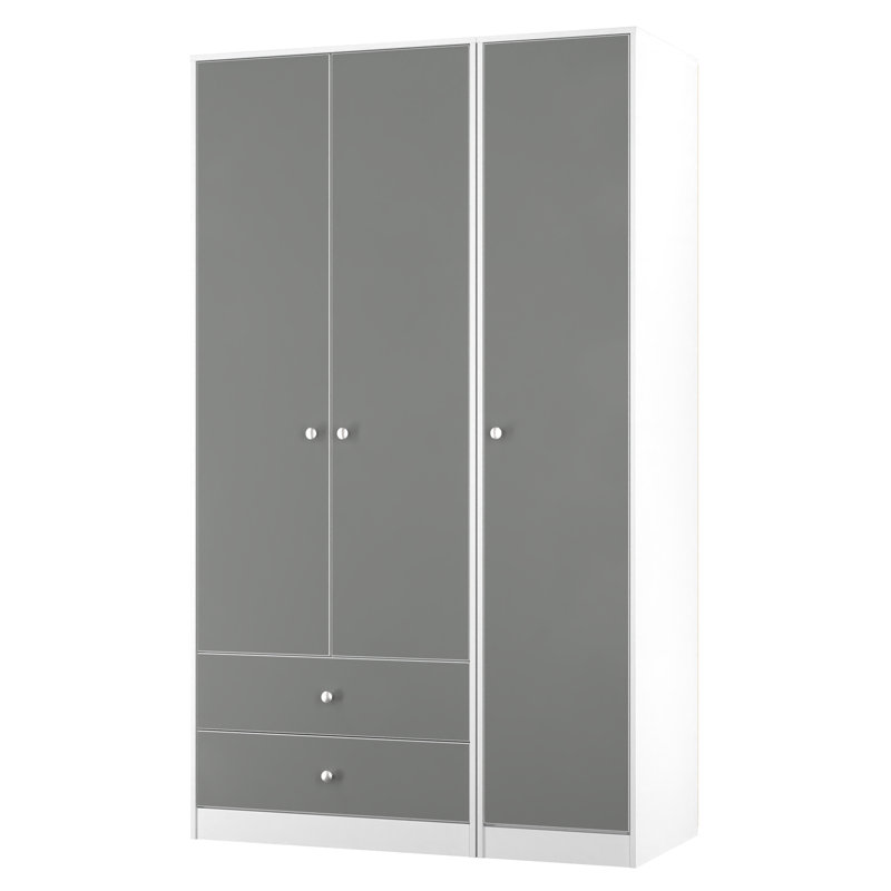 Bhargavi Manufactured Wood Wardrobe, Grey/White