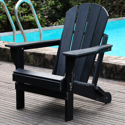 Chaise noire avec deux porte-gobelets et un support pour téléphone, chaise d'extérieur toutes saisons, support de charge de 380 livres, support facile à entretenir, support pliant facile à nettoyer pour la cour, le camping, le jardin, la piscine et