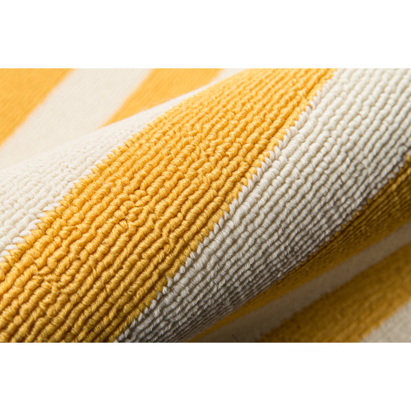 Yepez Striped Indoor / Outdoor Rug, Rectangle 8'6" x 13'