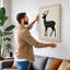 Silhouette Deer Minimalist - Wrapped Canvas-2002448827-2002448819