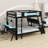 Dual-Station Gaming Bunk Bed Featuring Built-In Desks, USB Desktop Connectivity & Customizable Pegboard-2467487
