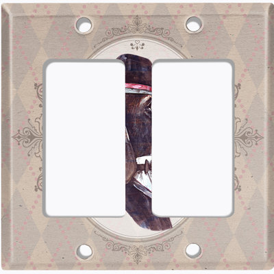 Plaque murale berçante Tuxedo Fancy Long Ears Dog