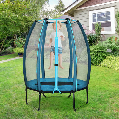 Trampoline de cour arrière 42 po Gymax hors terre avec enceinte sécuritaire