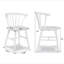Ensemble de salle à manger 5 pièces avec 4 chaises Windsor-1055374428