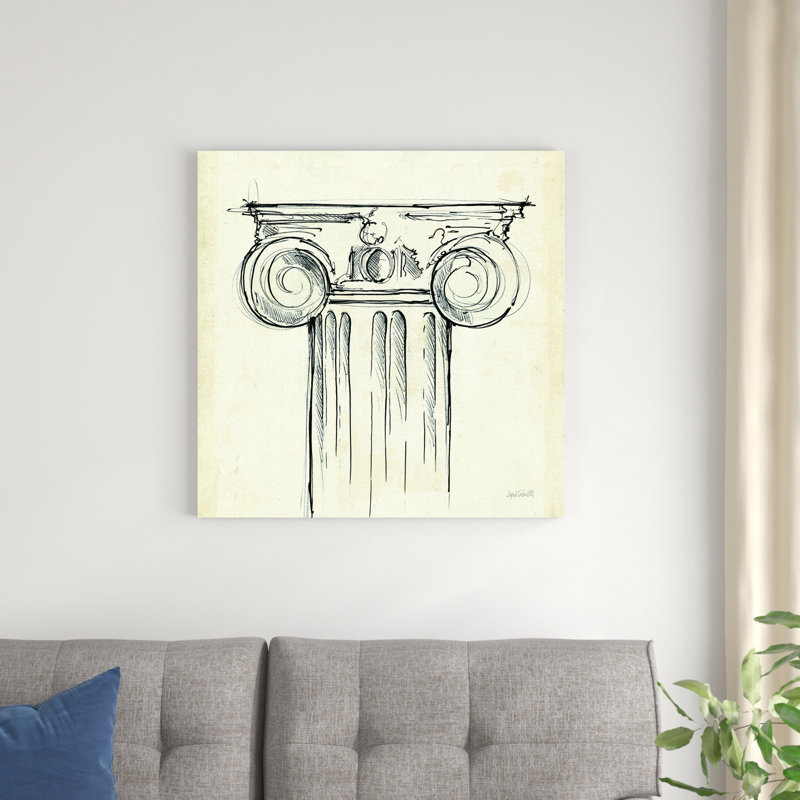 Croquis de musée VII, blanc cassé, H 30 po x l 30 po x P 1,25 po