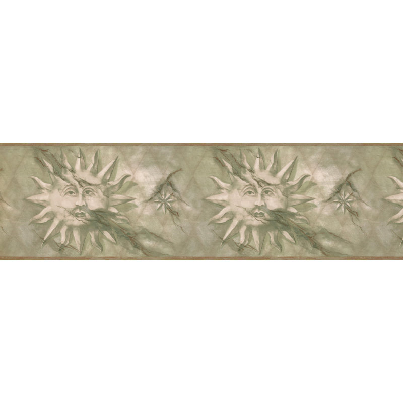Bordure de papier peint Cavin, Vert
