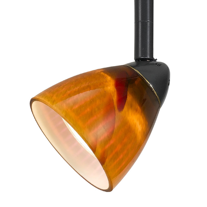 Set of 4 Modern Metal Frame Track Lighting with Interchangeable White Glass Shades