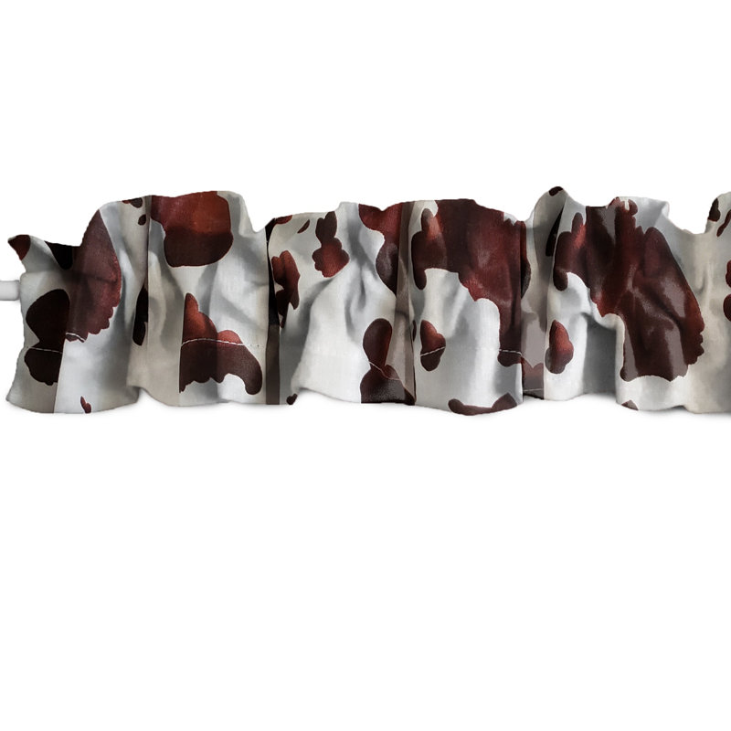 Cantonnière à motif de vache, L 72 po x L 7 po