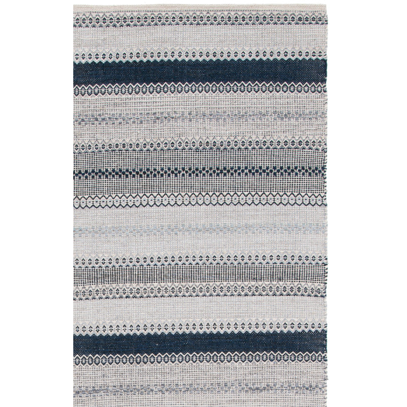 Tapis rayé en coton Montauk, Tapis de couloir 2 pi 3 po x 9 pi