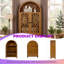 Armoire en bois massif sculpté à la main avec tablette ouverte et 2 portes UnaNoxa