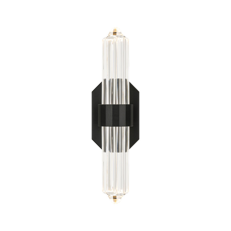Plumeria 2 - Light LED Armed Sconce, Black