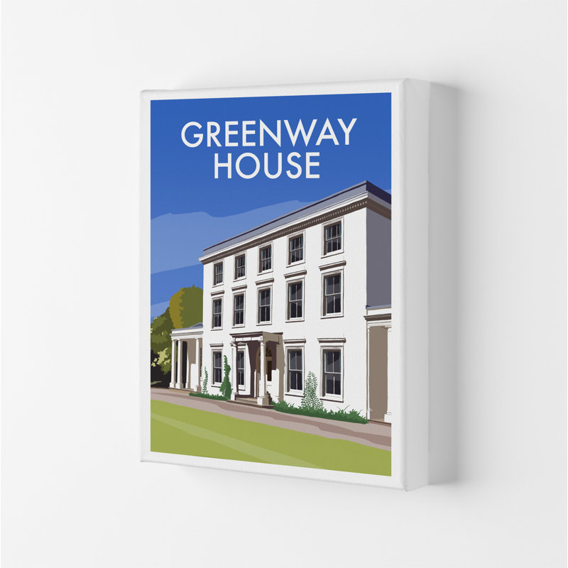 Greenway House Portrait 1 Piece Wall Art, 29.7cm H x 21cm W x 4cm D, Wrapped Canvas