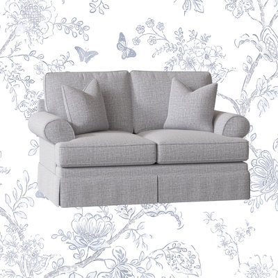 Causeuse à accoudoirs évasés 68 po