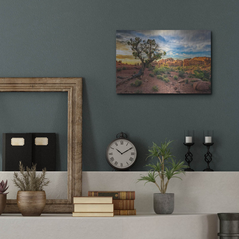 'Sunset In Moab' by Rick Berk Metal Wall, 12" H x 16" W