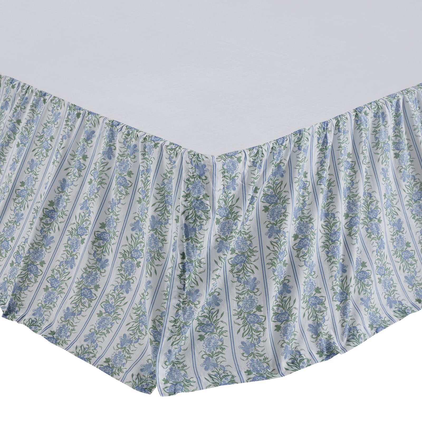 Adda Cotton Ruffled Bed Skirt, Queen