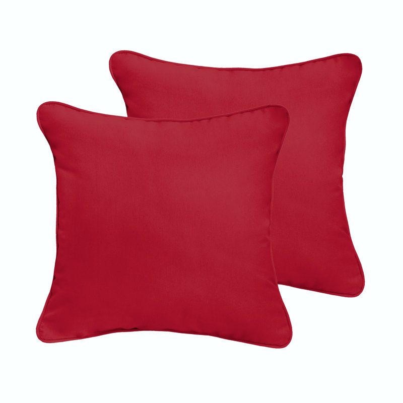 Selene Outdoor Reversible Throw Pillow, 20" H x 20" W , Crimson