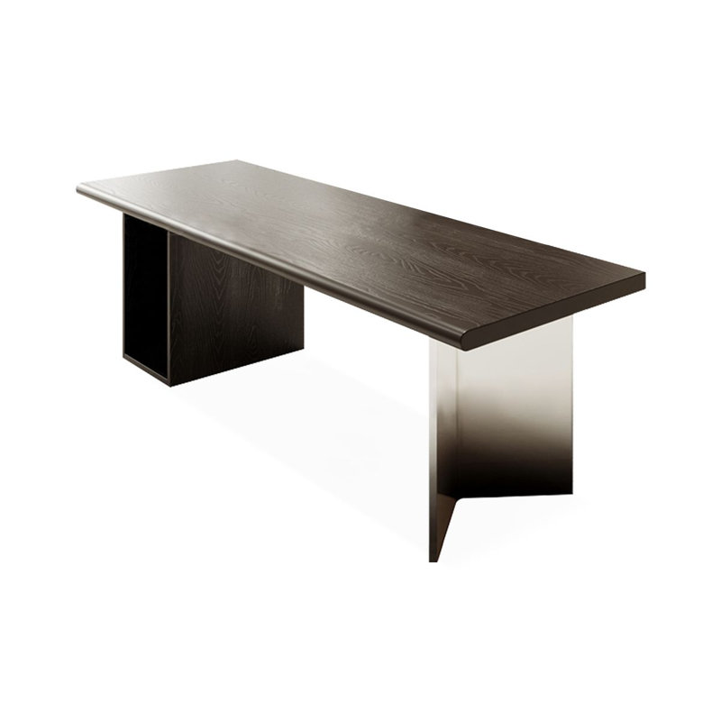 Bureau rectangulaire en bois massif, H 29,53 po x l 70,87 po x P 23,62 po, Retour à gauche