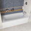 Baignoire en alcôve en acrylique blanc brillant avec drain extérieur 66 po x 32 po Streamline-101699571