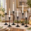 Ensemble de porte-bougie 6 pièces en métal noir 6 pièces