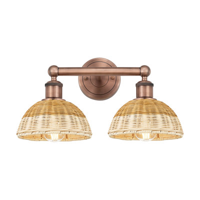 Edison - Delyliah - Éclairage pour meuble-lavabo de salle de bain 2 lumières
