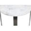 Table d'appoint en marbre avec pieds en métal argenté