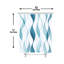 Rideau de bain Gradient Sheer Wave Line avec crochets bleu sarcelle 72 x 72 pouces (180 x 180 cm)