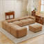 Canapé modulaire moderne 6 pièces avec rangement en chenille de chameau doux de style contemporain Cylindrica pour le salon