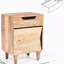 Table de chevet en bois naturel