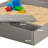 Sandpit with lid, hinged with board & 3 hooks