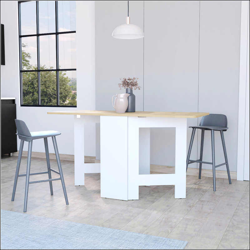 Table pour dîner pliable, Blanc