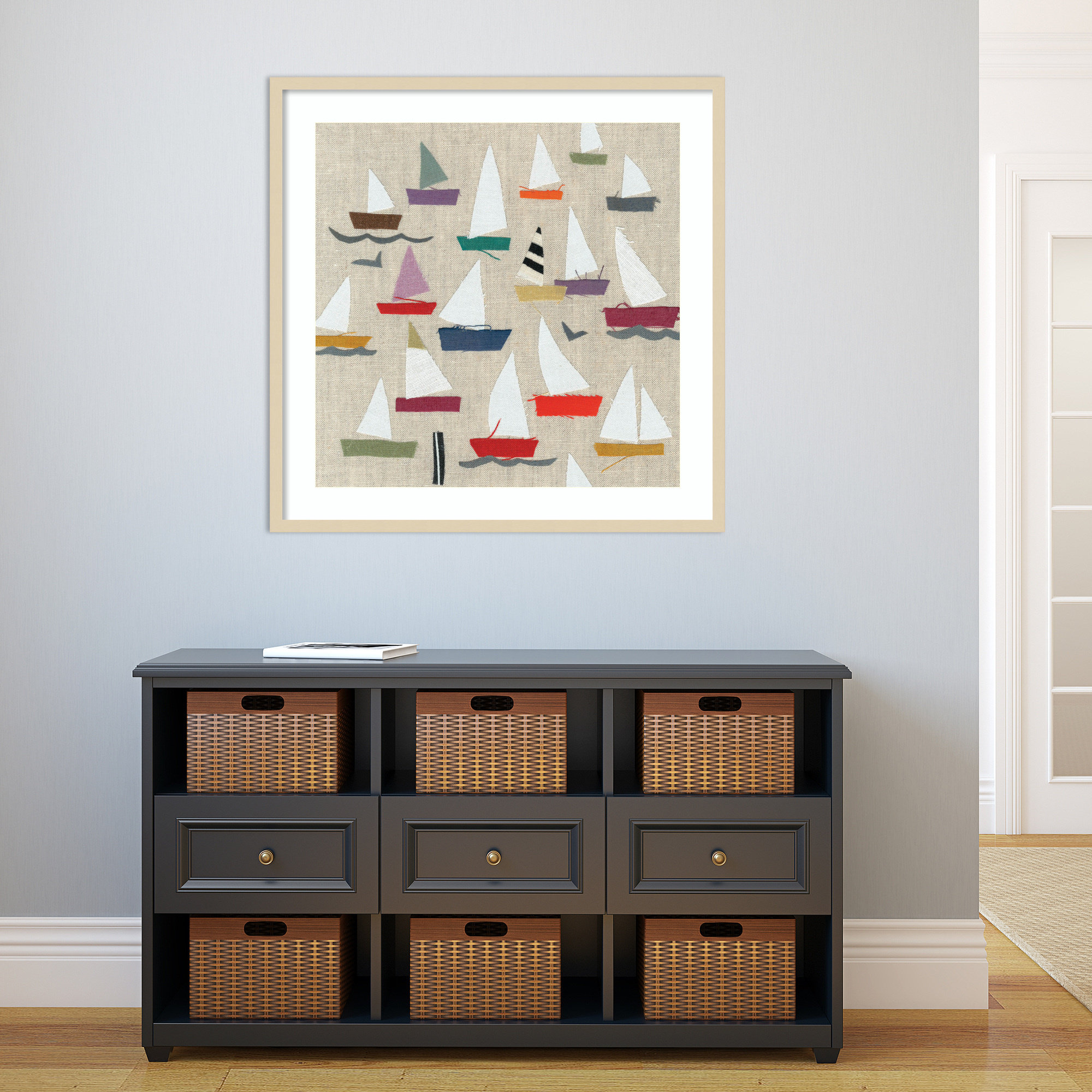 Montier Plain Sailing Framed on Paper by Jenny Frean Print, Brown, 33" H x 33" W x 1" D