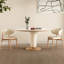 Sintered Stone Solid Wood Oak cream Dining Table-108051720