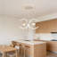 Luminaire suspendu moderne à double DEL en forme de C, à intensité variable 3 couleurs, hauteur réglable, pour la salle à manger et la chambre à coucher