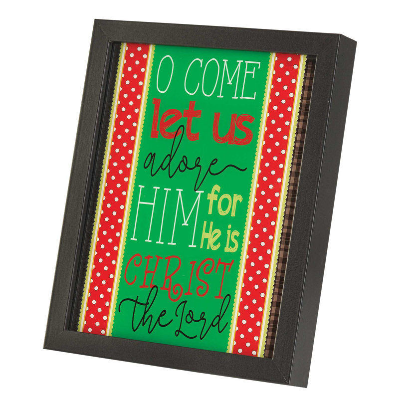 O COME LET US ADORE HIM FRAMED PRINT