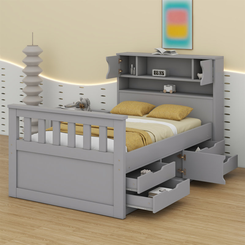 Blasone Bookcase Bed, Gray