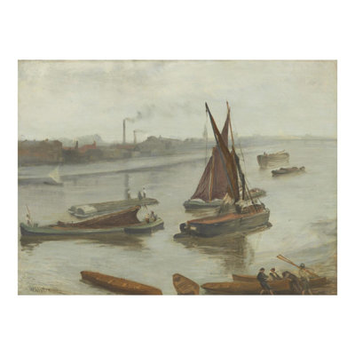 «Old Battersea Reach» par James McNeill Whistler - Estampe numérique