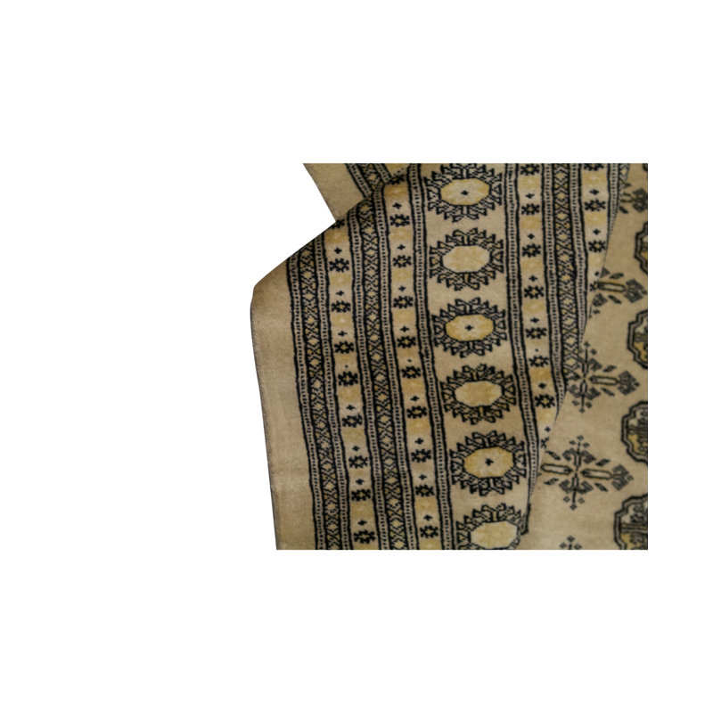 Tapis oriental beige en laine noué à la main Mori