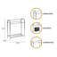 160.02 cm L 3 - Bar Freestanding Towel Stand
