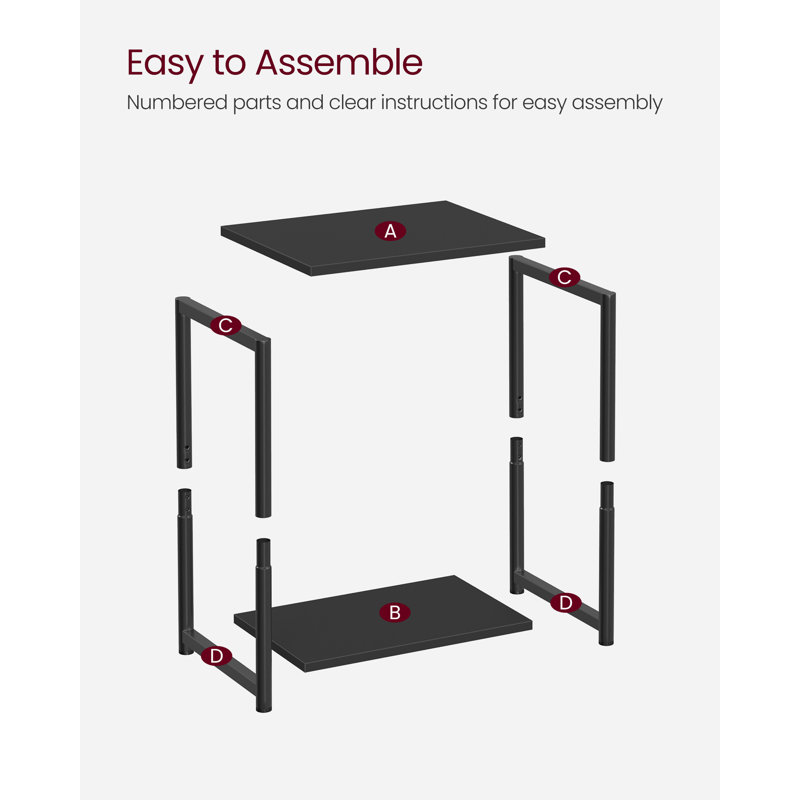 Aleesa Side Table Set, Black