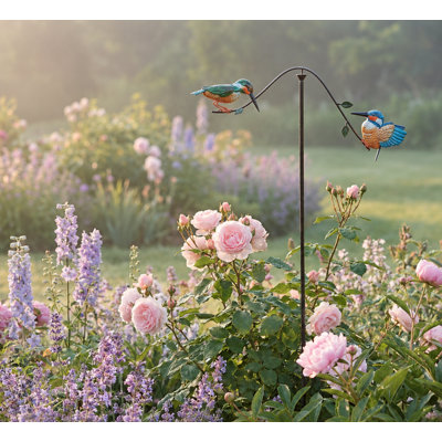 Double piquet de jardin en métal