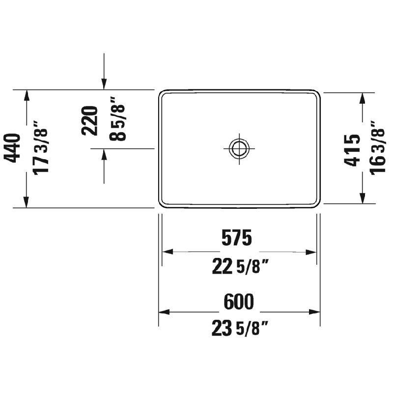 Évier encastré D-Neo blanc ultrabrillant 23,63 po