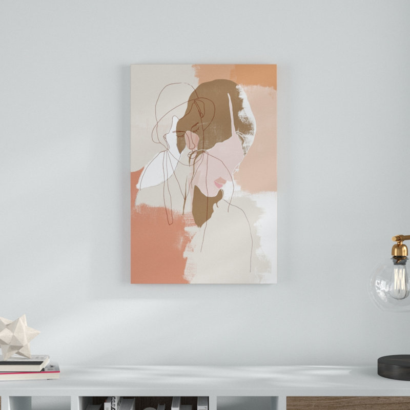'Painted Shape Portraits I' by June Erica Vess - Painting Print, 76cm H x 51cm W, Wrapped Canvas