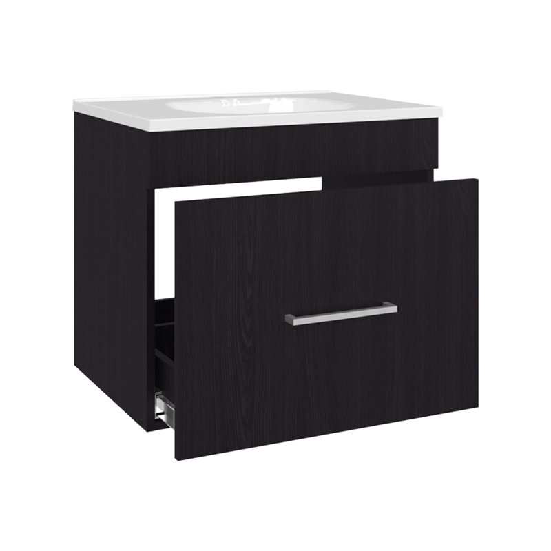 Meuble-lavabo Arequipa Hatta Batroom Kronos, blanc, pour salle de bain, Noir