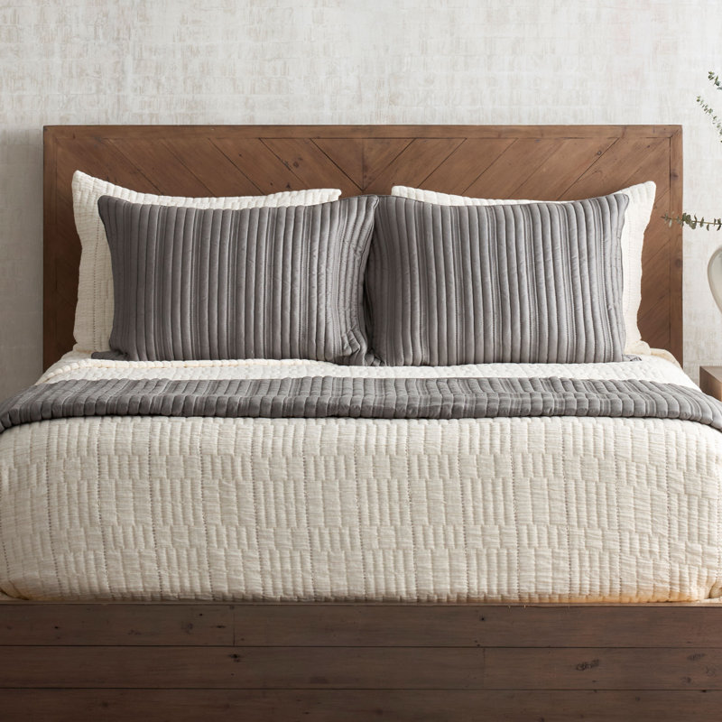 Rib Twin Coverlet Set , Slate