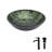 Bathroom Artistic Tempered Glass Vessel Bathroom Sink With Black Faucet And Pop-Up Drain, Elegant Green Glass Bathroom Sink With Natural Marble Texture(Includes Only The Bathroom Sink)-2127953986