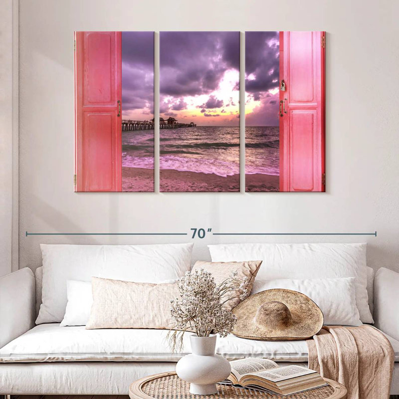 Gillard Window To Dramatic Beach, 32" H x 50" W