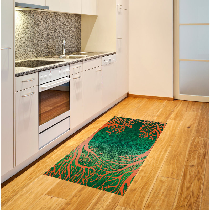 Ethnic High Density Long Fiber Poly Threads Decorative Area Rug Carpet, Rectangle 2'7" x 5'