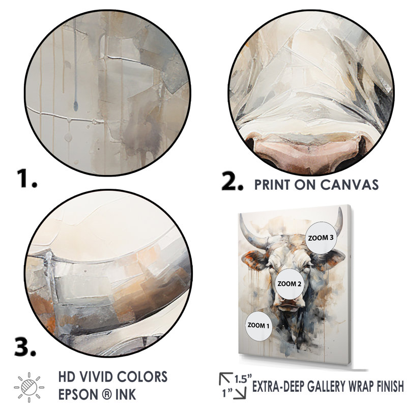 «Handsome Beige», reproduction d'art sur toile, Toile tendue, H 20 po x l 12 po x P 1 po