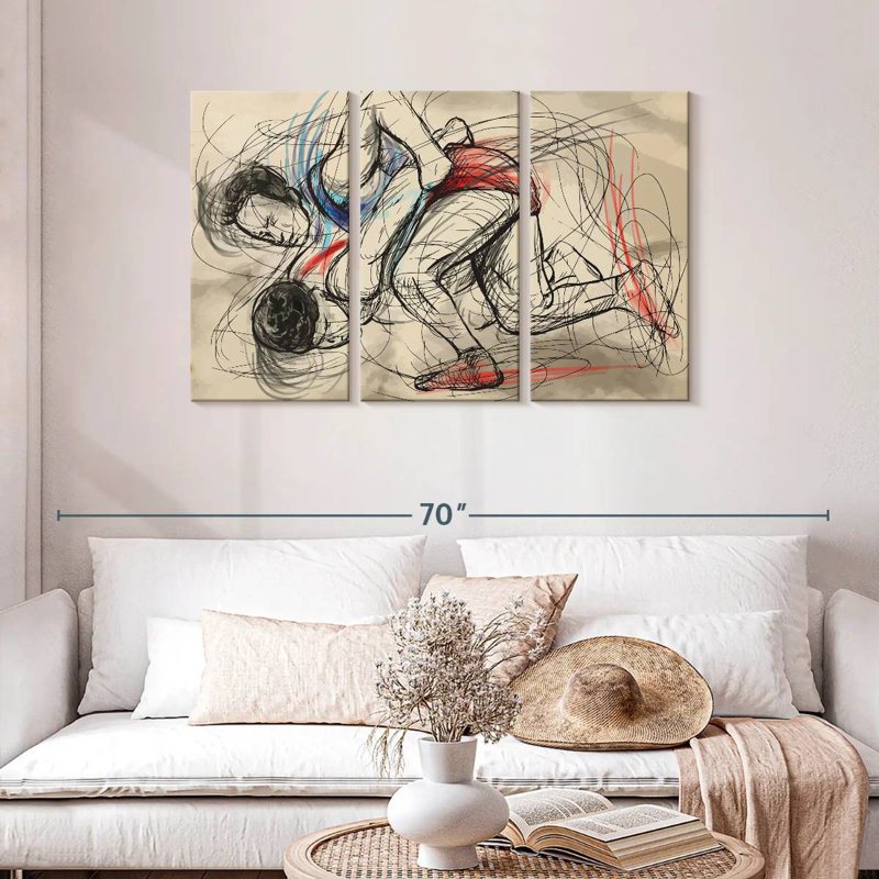 Sireci Wrestling, 28" H x 45" W