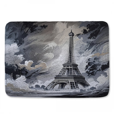 Eiffel Tower Bath Mat Modern Bathroom Decor
